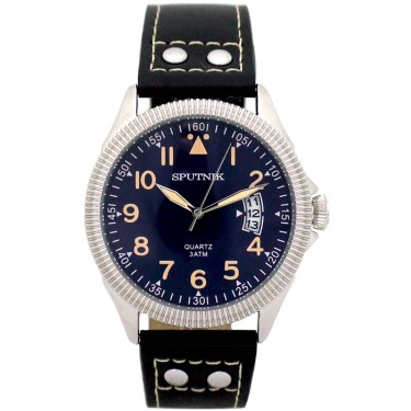 Мужские наручные часы Спутник М-400630/1 (син.,беж.оф.)